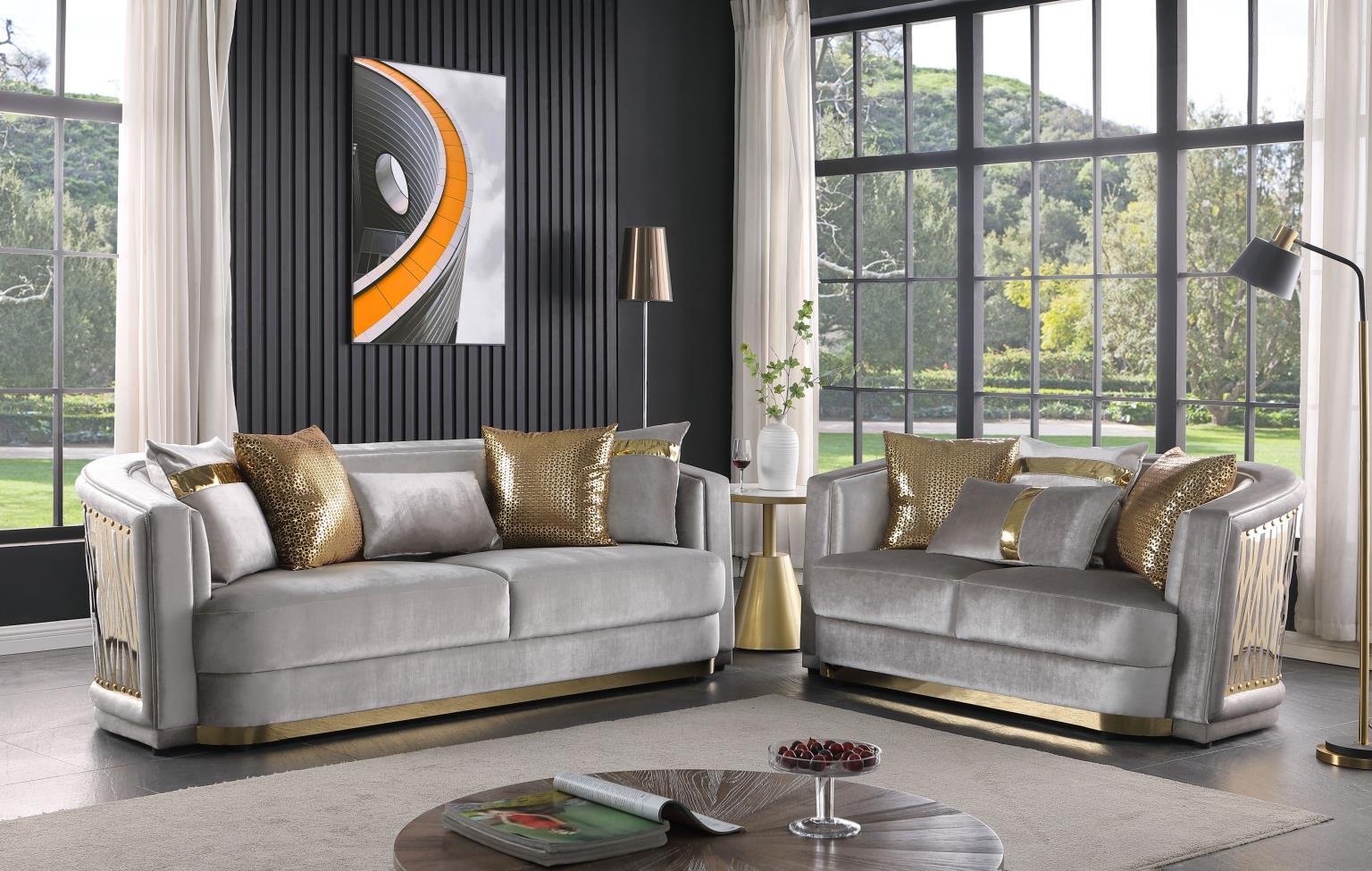 L865 - ABBY LIVING ROOM SET 2 PC