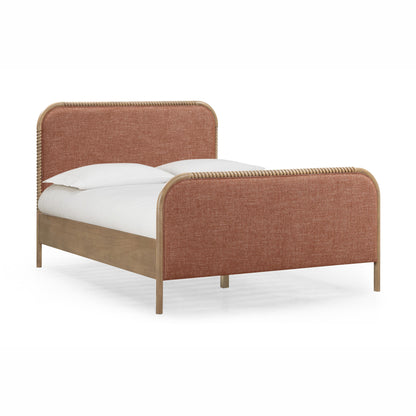 Hatia Basketweave Panel Bed - Sienna Red / Queen