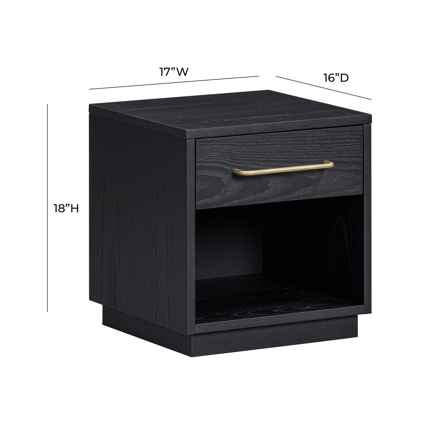 Marlow 17" Wood Nightstand With Drawer