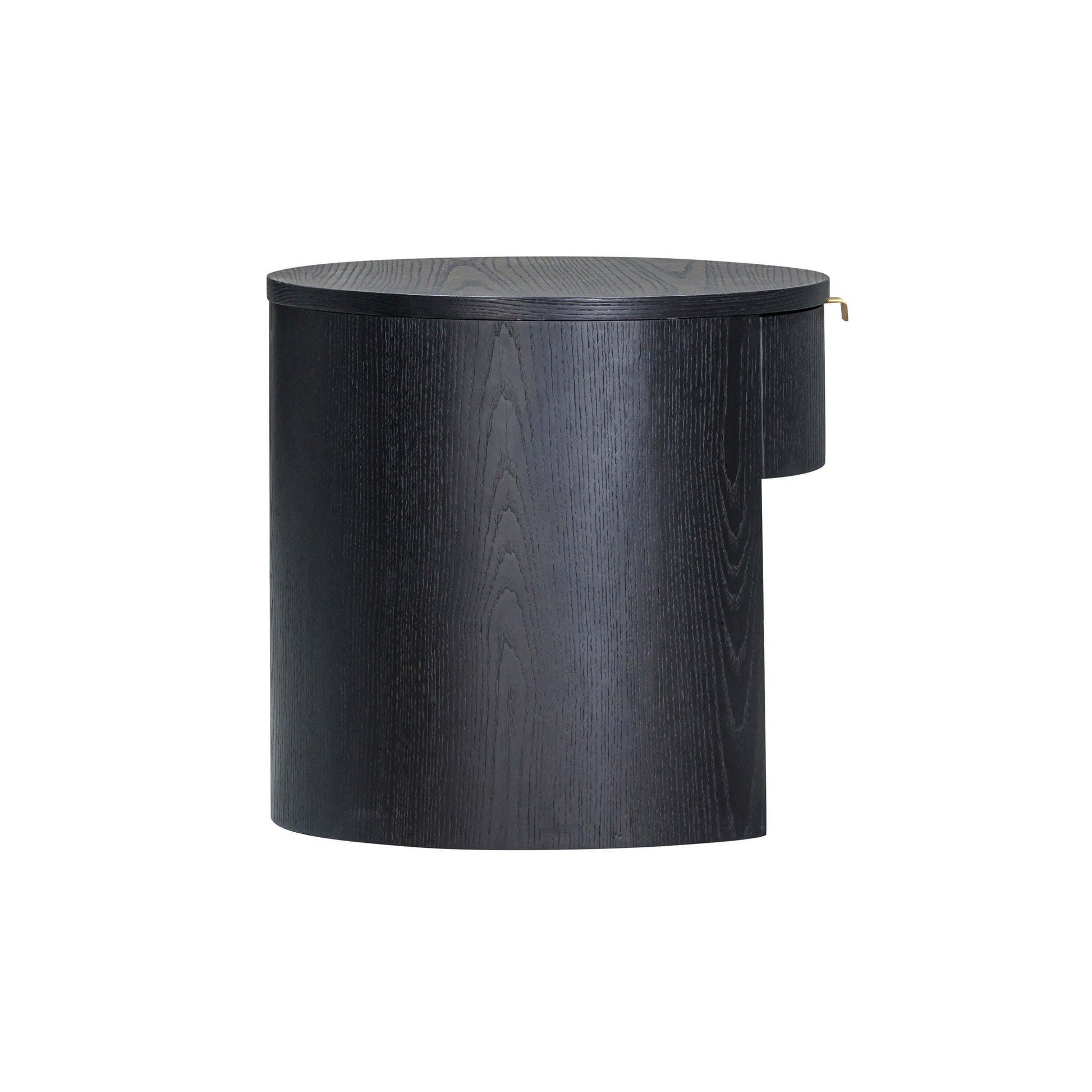 Marlow 19" Wood Round Nightstand With Drawer