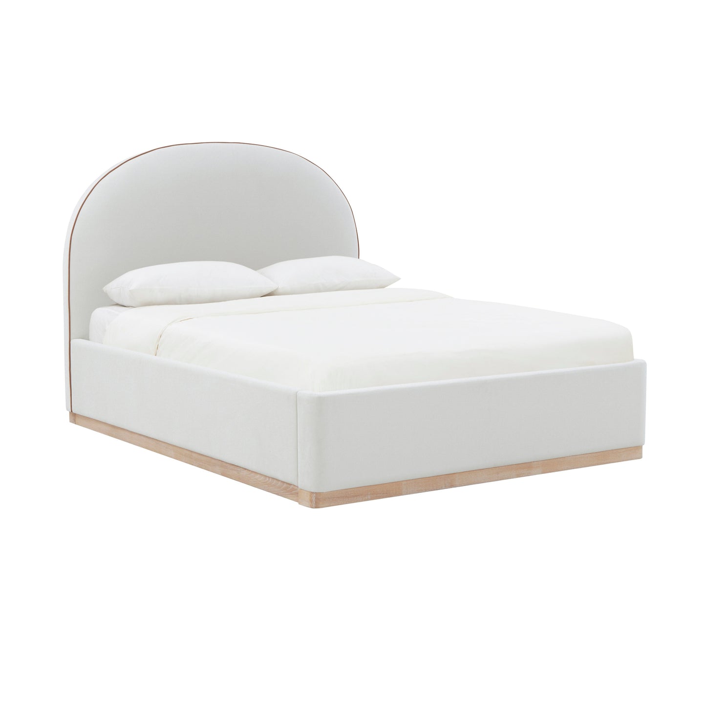 Marlow Performance Velvet Bed - Cream / Queen