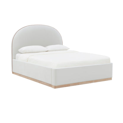 Marlow Performance Velvet Bed - Cream / Queen