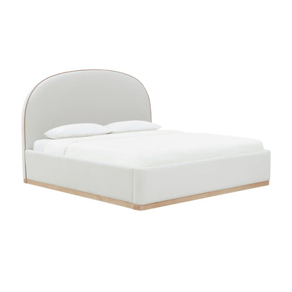Marlow Performance Velvet Bed - Cream / King