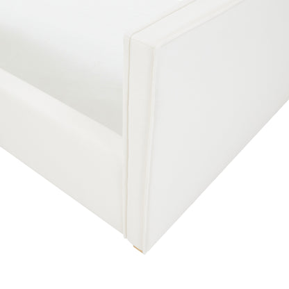 Bristol Park Ivory Contract-Grade Fabric Upholstered Bed
