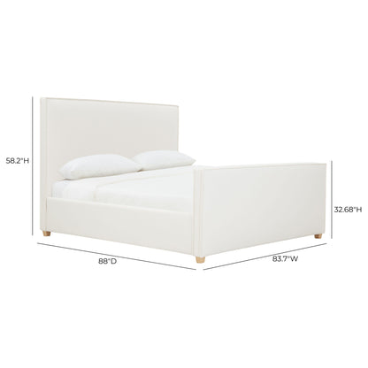 Bristol Park Ivory Contract-Grade Fabric Upholstered Bed