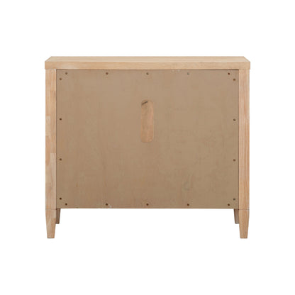 Bristol Park 30" Whitewashed Oak Wood 2-Drawer Nightstand