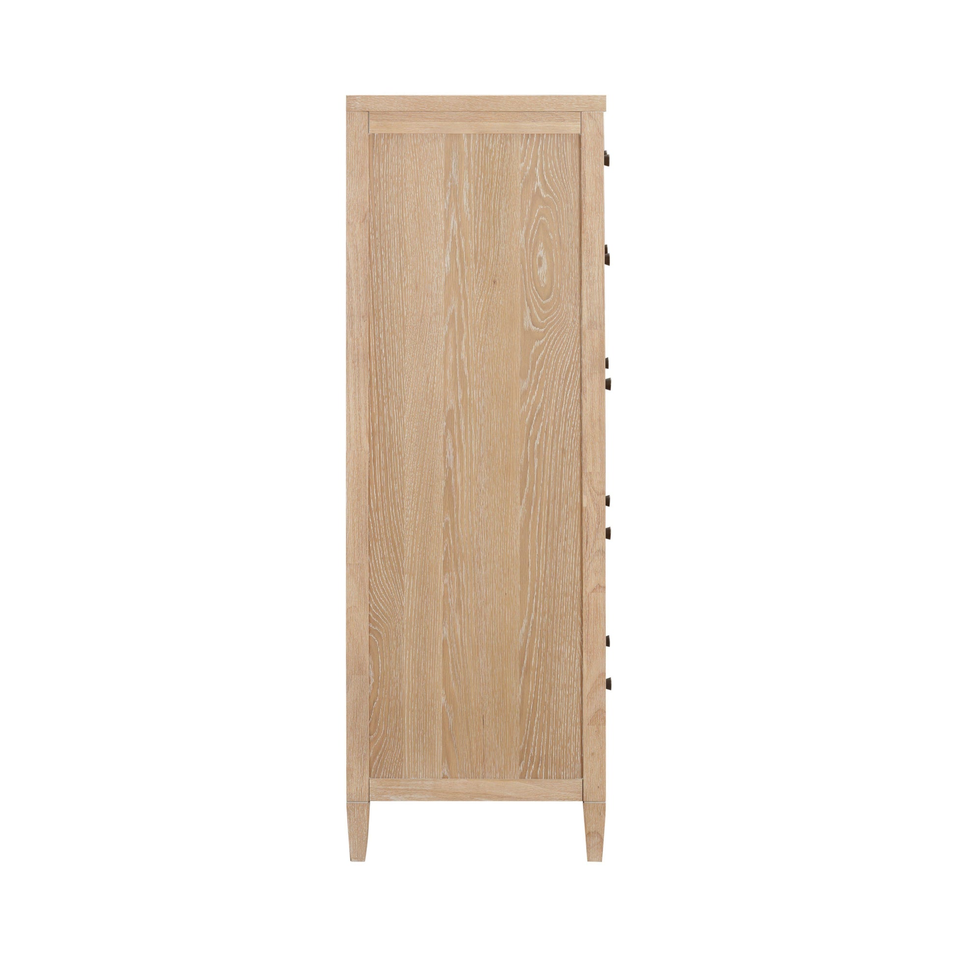 Bristol Park 40" Whitewashed Oak Wood 7-Drawer Chest