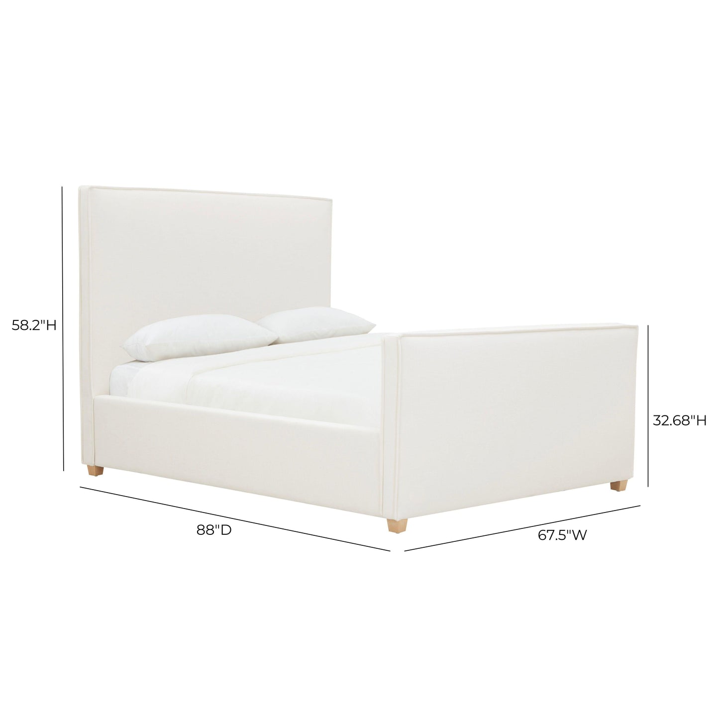 Bristol Park Ivory Contract-Grade Fabric Upholstered Bed