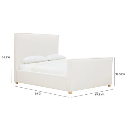 Bristol Park Ivory Contract-Grade Fabric Upholstered Bed