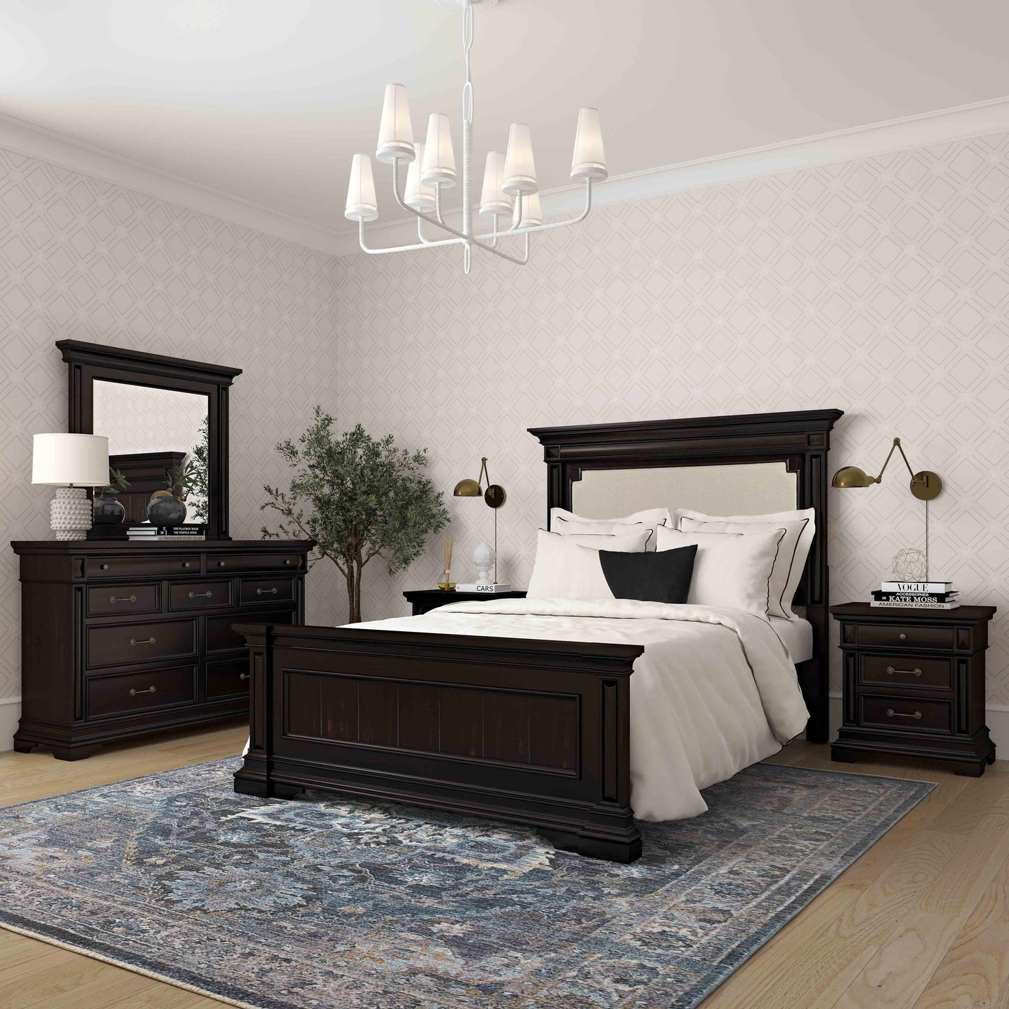 Stamford Wooden Upholstered Bed