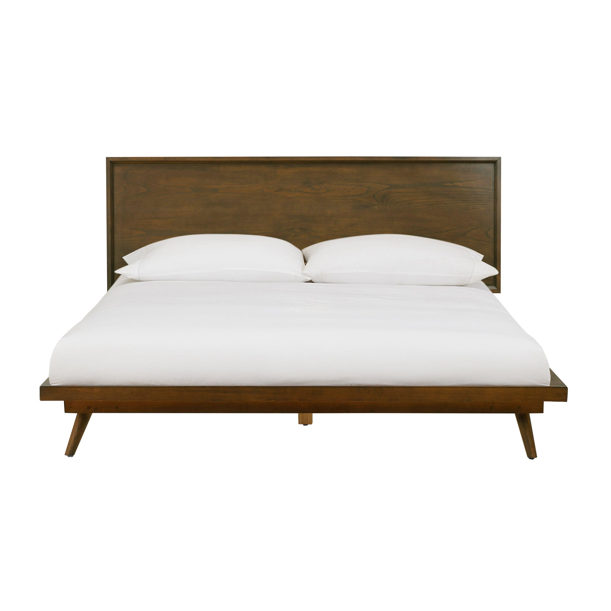 Emery Walnut Wood Platform Bed - Queen