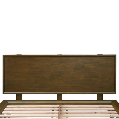 Emery Walnut Wood Platform Bed