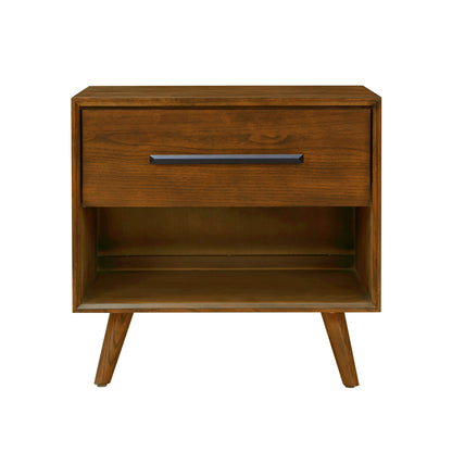Emery 24" Walnut 1-Drawer Nightstand