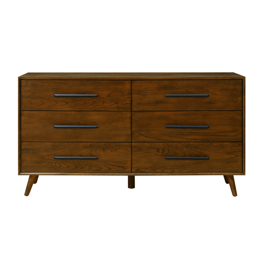 Emery 62" Walnut 6-Drawer Dresser - Default Variant