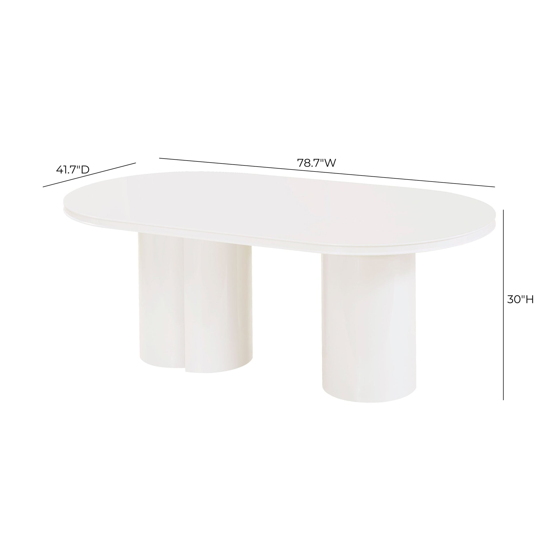 Elora 79" Lacquer Oval Dining Table