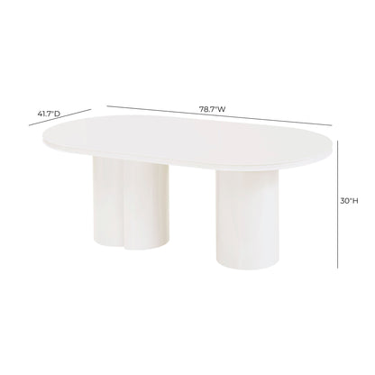 Elora 79" Lacquer Oval Dining Table