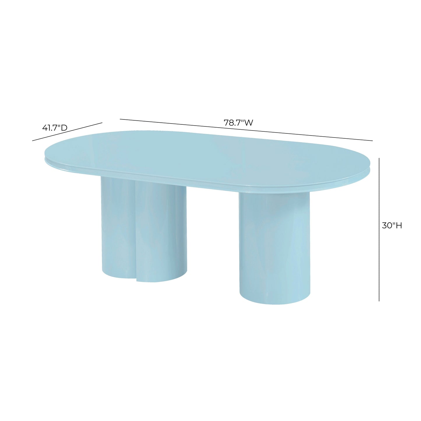 Elora 79" Lacquer Oval Dining Table
