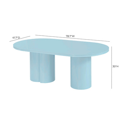 Elora 79" Lacquer Oval Dining Table