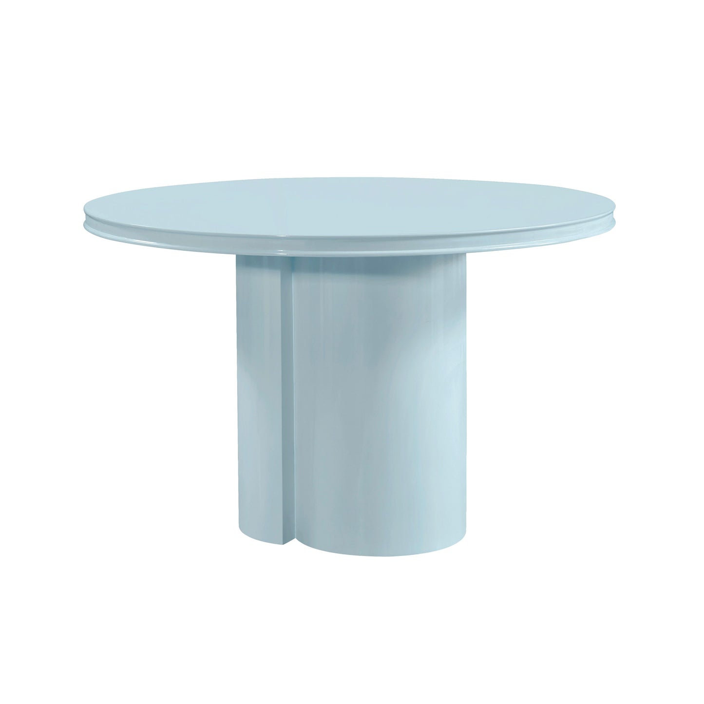 Elora 47" Lacquer Round Dining Table - Blue