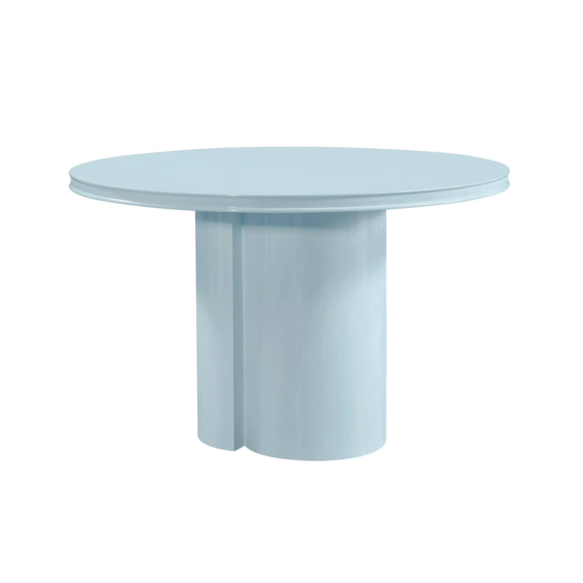 Elora 47" Lacquer Round Dining Table - Blue