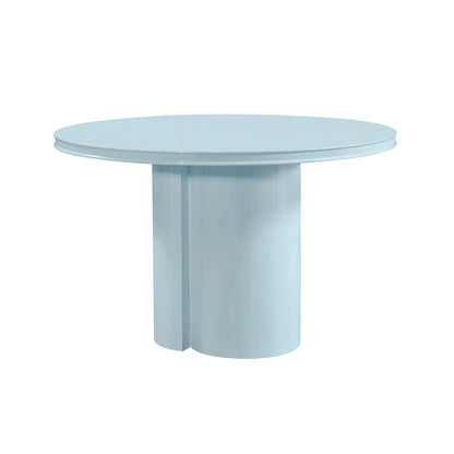 Elora 47" Lacquer Round Dining Table - Blue