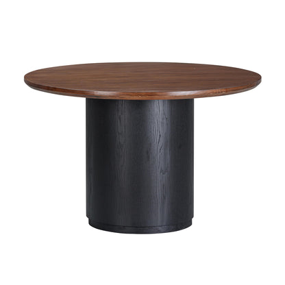 Marlow 48" Wood Round Dining Table - Black
