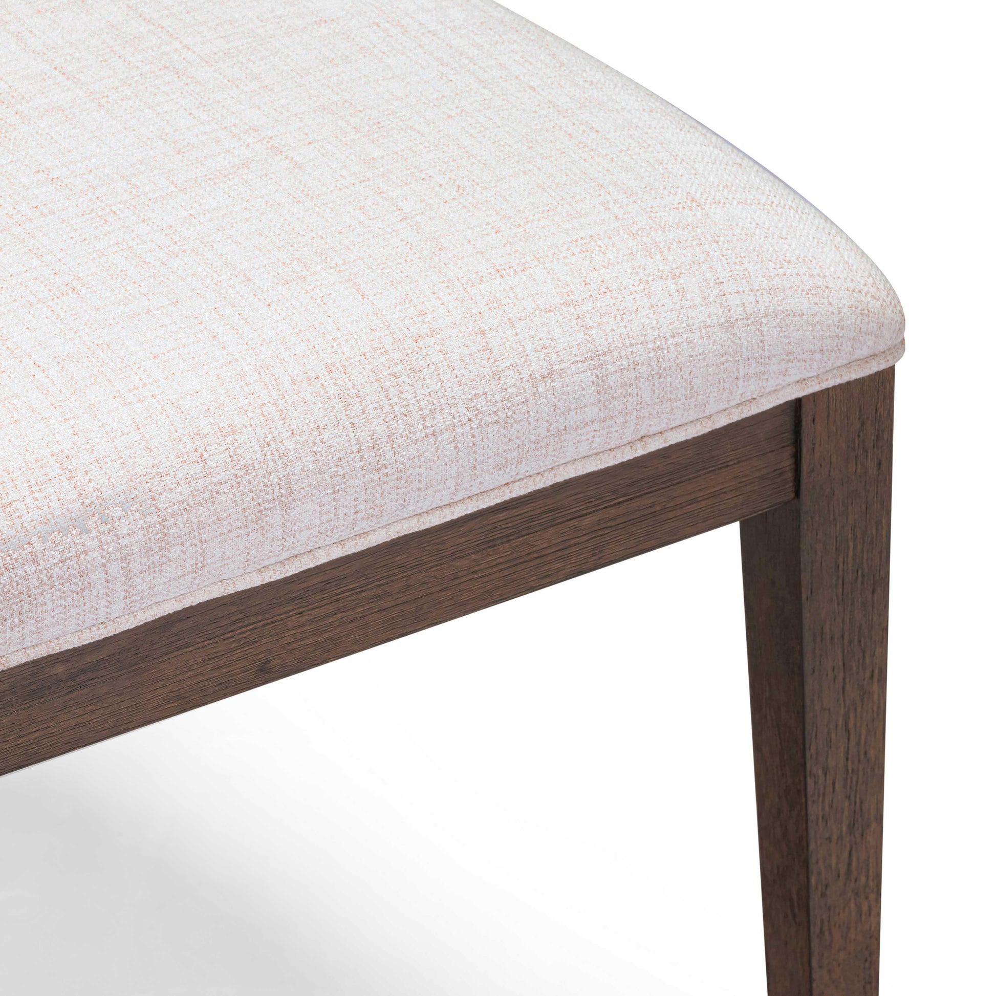 Mila Dark Brown and Beige Performance Fabric Dining Chair - Set of 2
