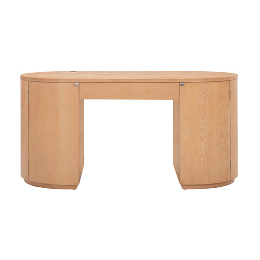 Marlow 64" Wood Executive Desk With Storage