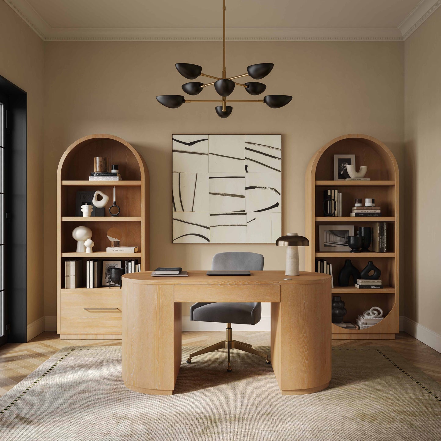 Marlow Wood Bookcase With File Drawer