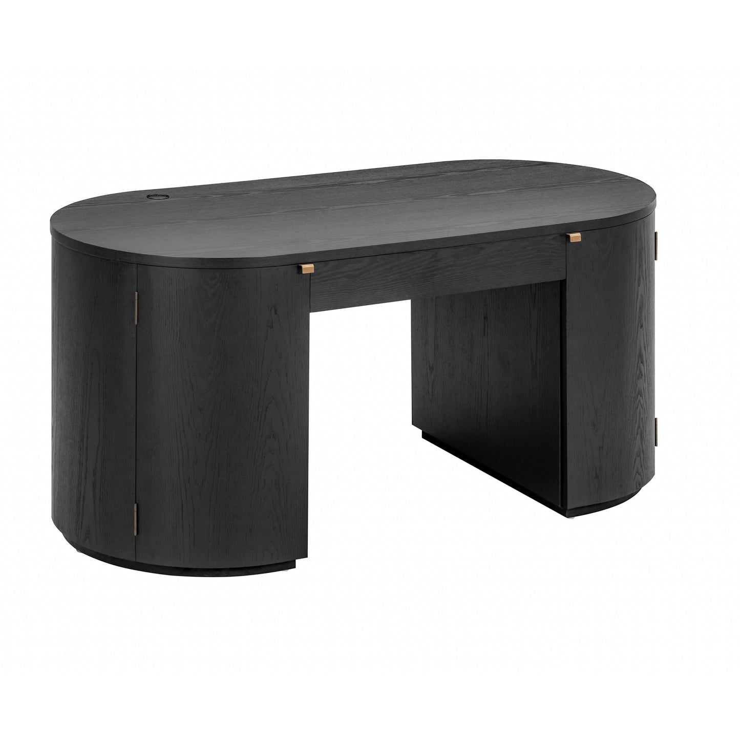 Marlow 64" Wood Executive Desk With Storage