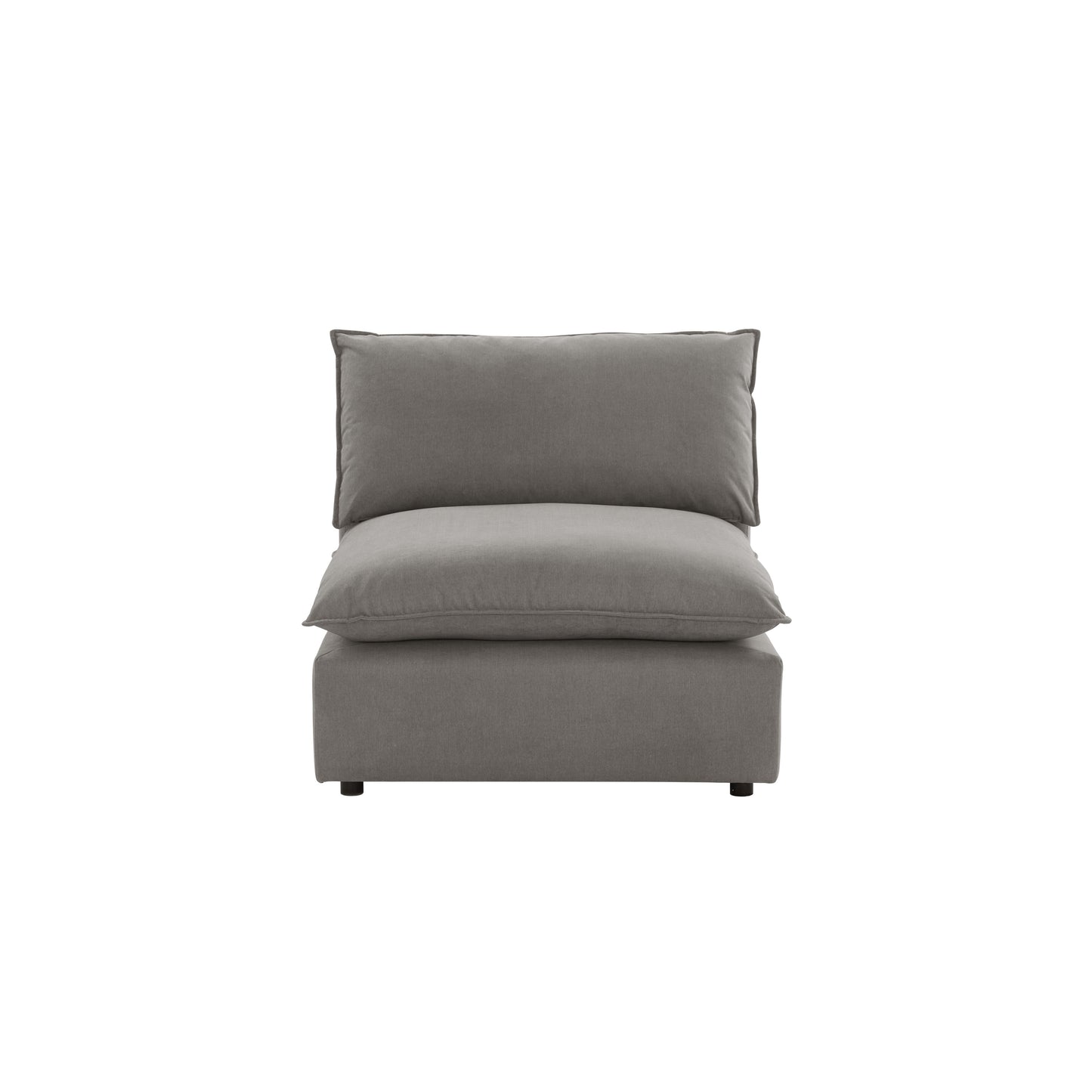 Cali Performance Fabric Modular Armless Chair - Slate