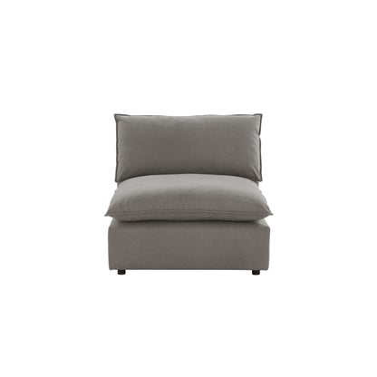 Cali Performance Fabric Modular Armless Chair - Slate