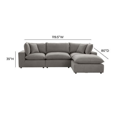Cali 4-Piece Performance Fabric Modular Sectional