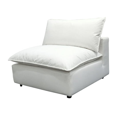 Cali Performance Fabric Modular Armless Chair - Pearl