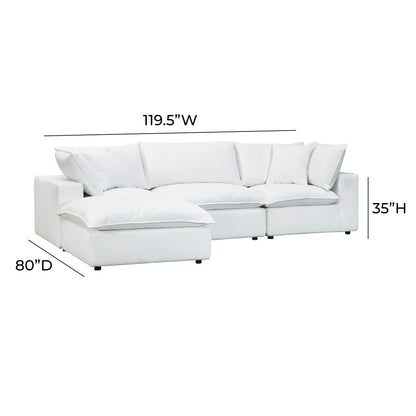 Cali 4-Piece Performance Fabric Modular Sectional