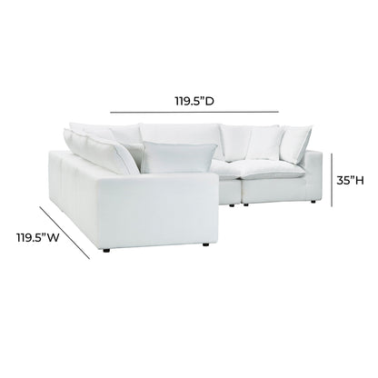 Cali 5-Piece Performance Fabric Modular L-Sectional