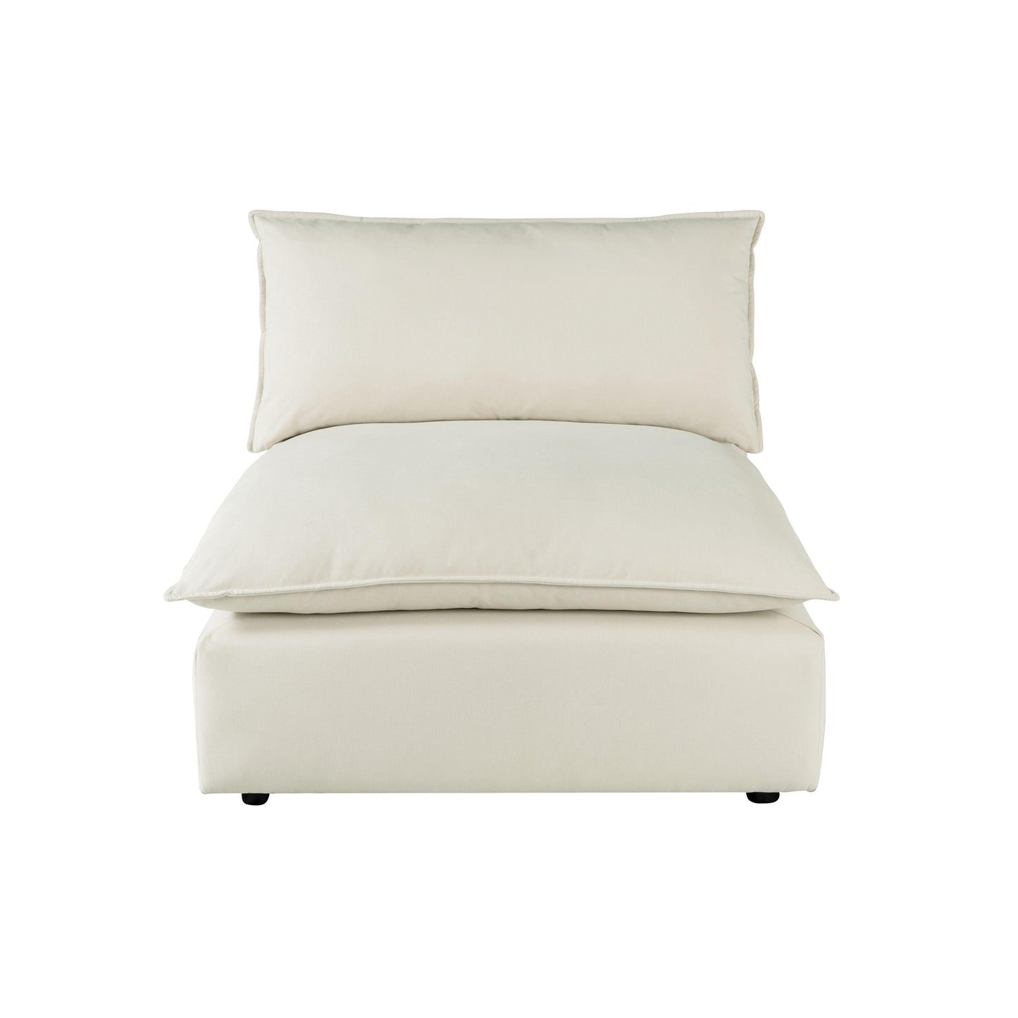 Cali Performance Fabric Modular Armless Chair - Natural