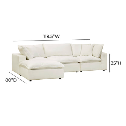 Cali 4-Piece Performance Fabric Modular Sectional