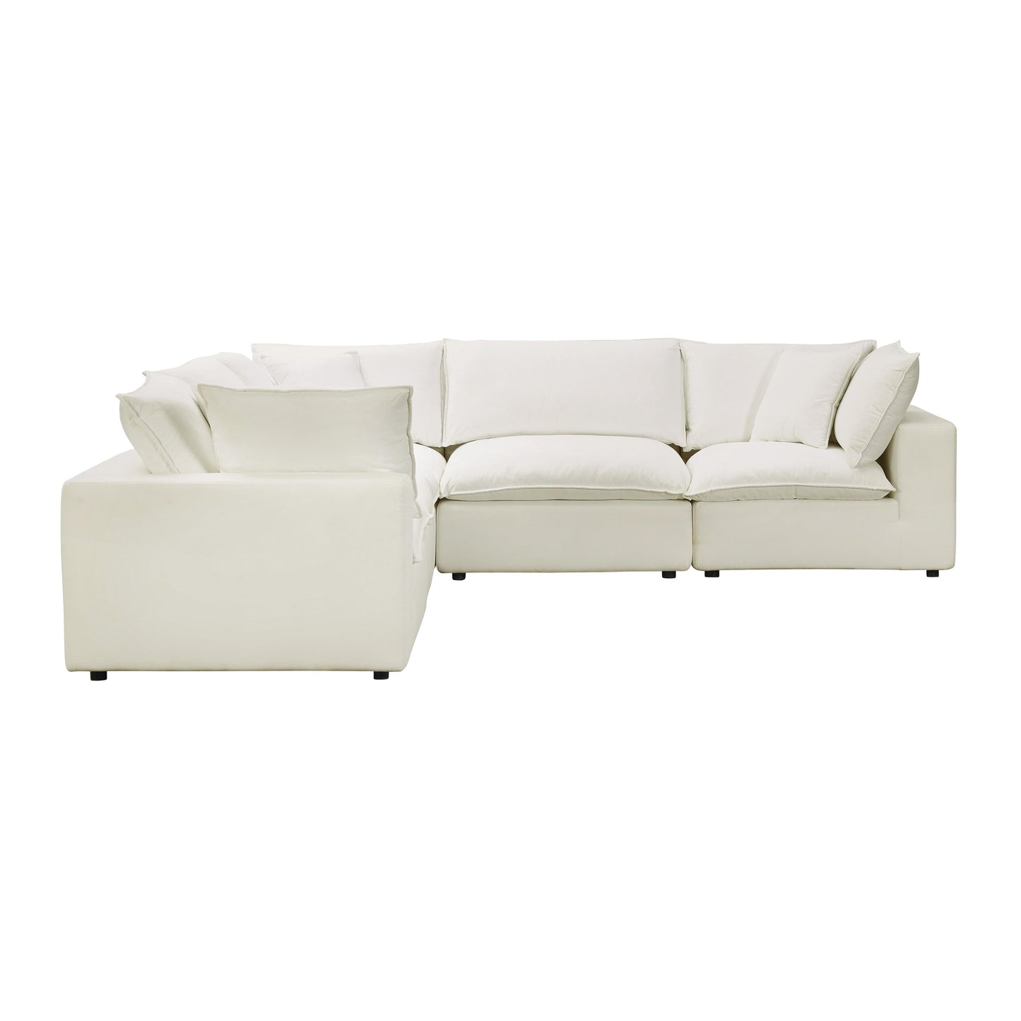 Cali 5-Piece Performance Fabric Modular L-Sectional - Natural