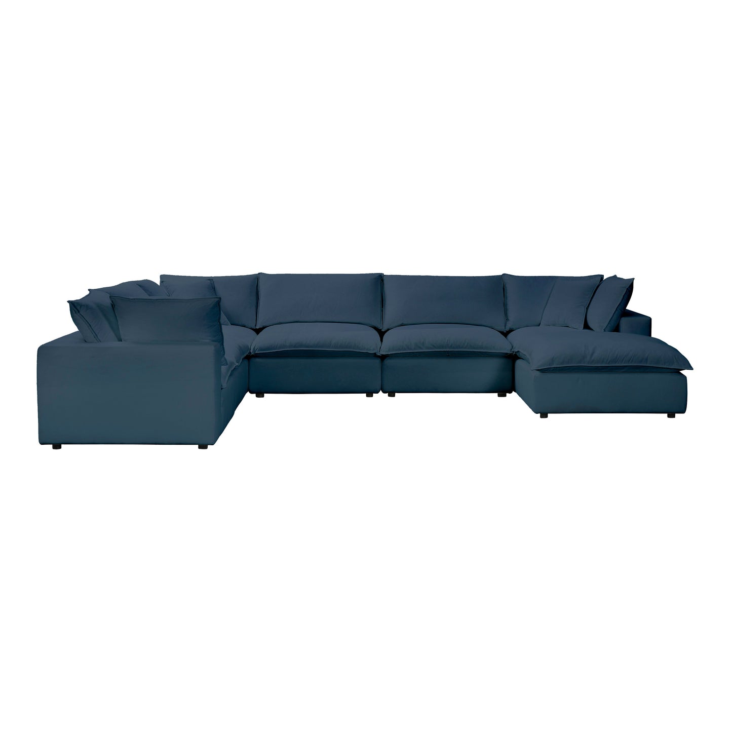 Cali 7-Piece Performance Fabric Modular Large Chaise Sectional