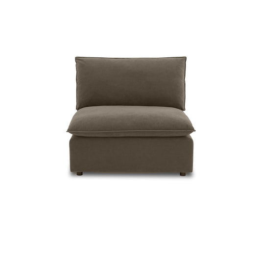 Cali Chocolate Brown Performance Velvet Armless Chair - Default Variant