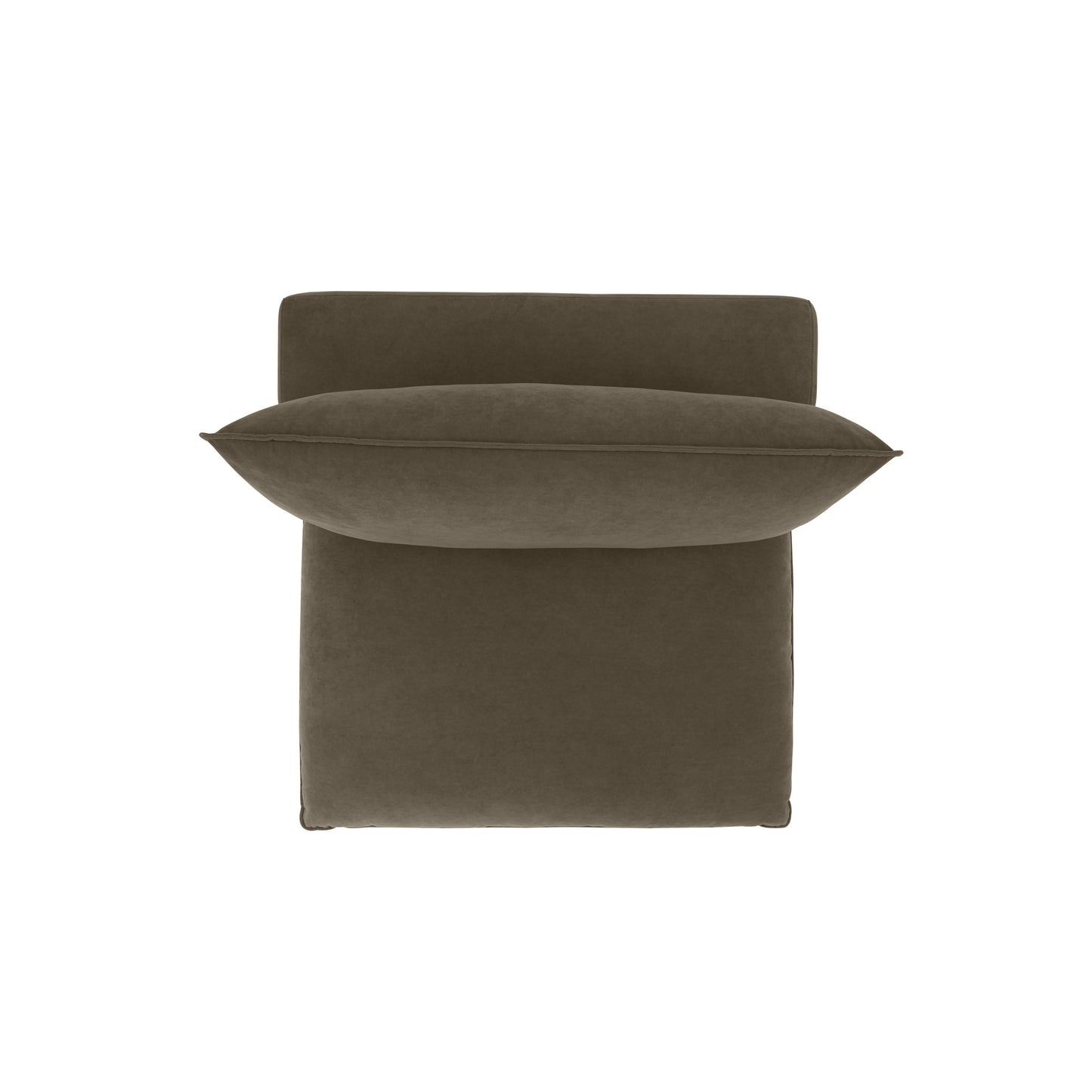 Cali Chocolate Brown Performance Velvet Armless Chair