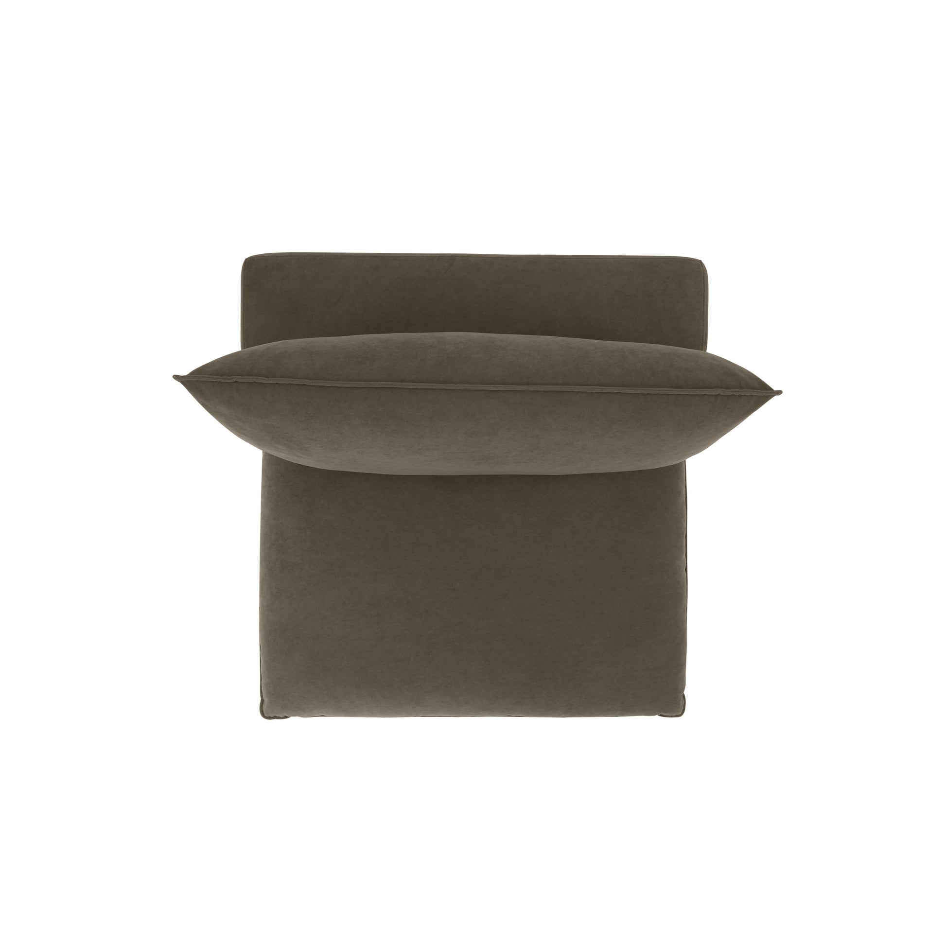 Cali Chocolate Brown Performance Velvet Armless Chair