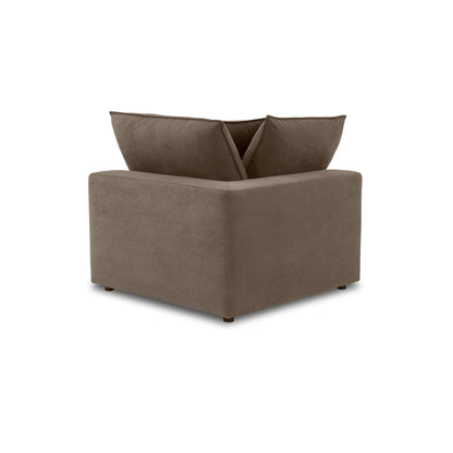 Cali Chocolate Brown Performance Velvet Corner Chair