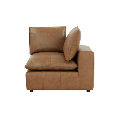 Cali Brown Leather Modular Corner Chair