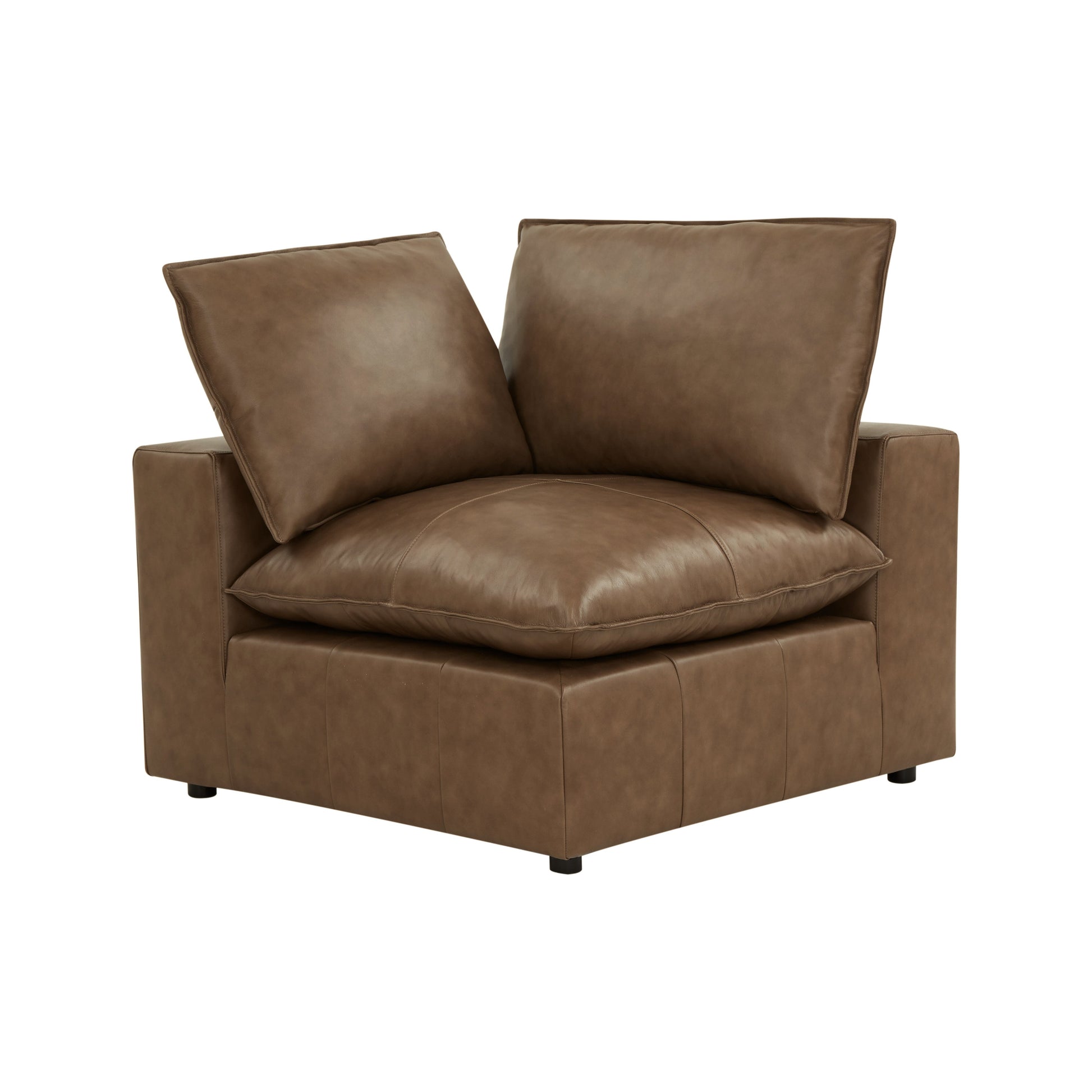 Cali Brown Leather Modular Corner Chair - Default Variant