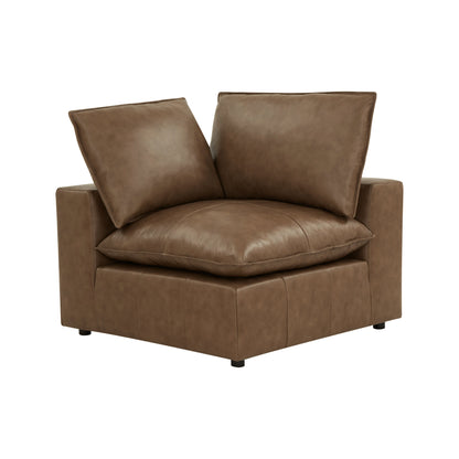 Cali Brown Leather Modular Corner Chair - Default Variant
