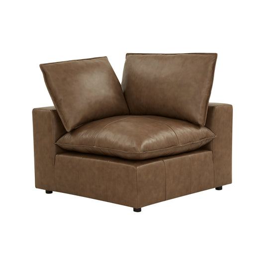 Cali Brown Leather Modular Corner Chair - Default Variant