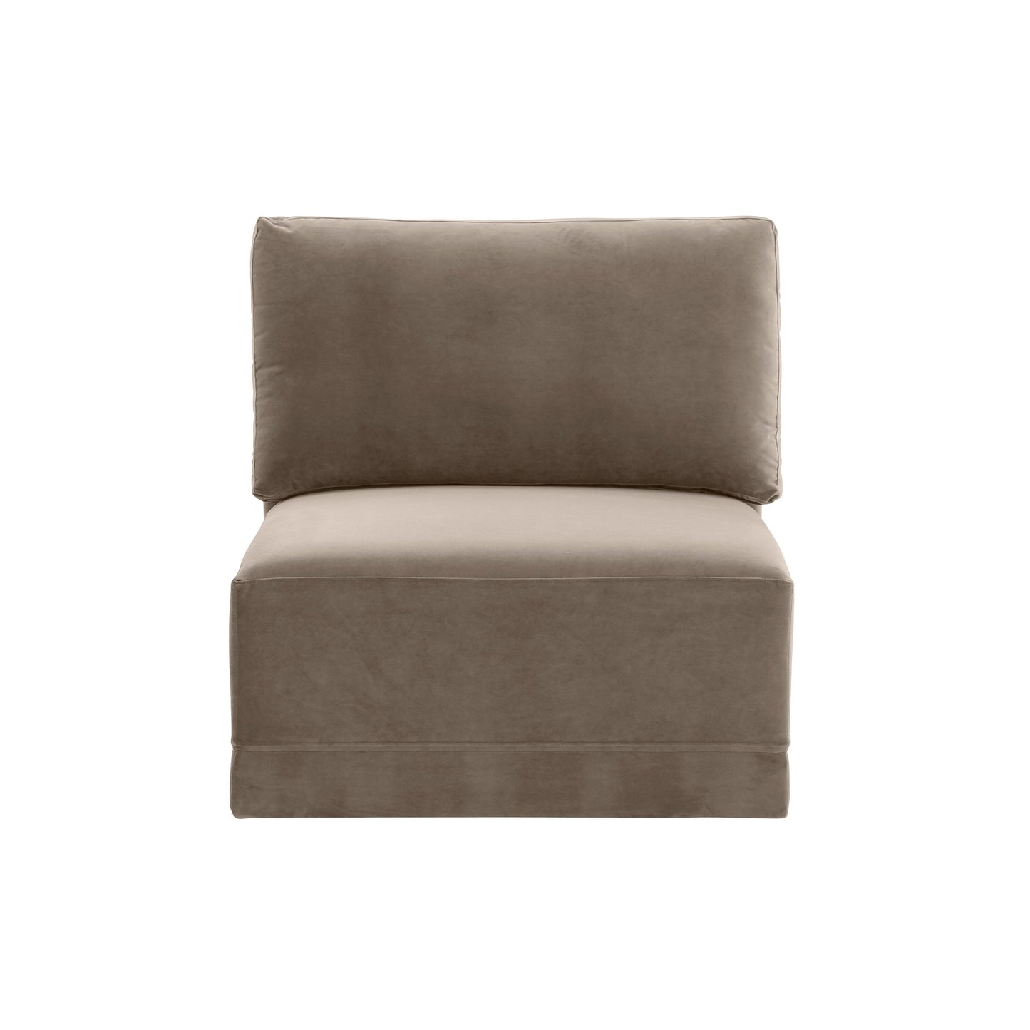 Willow Performance Velvet Modular Armless Chair