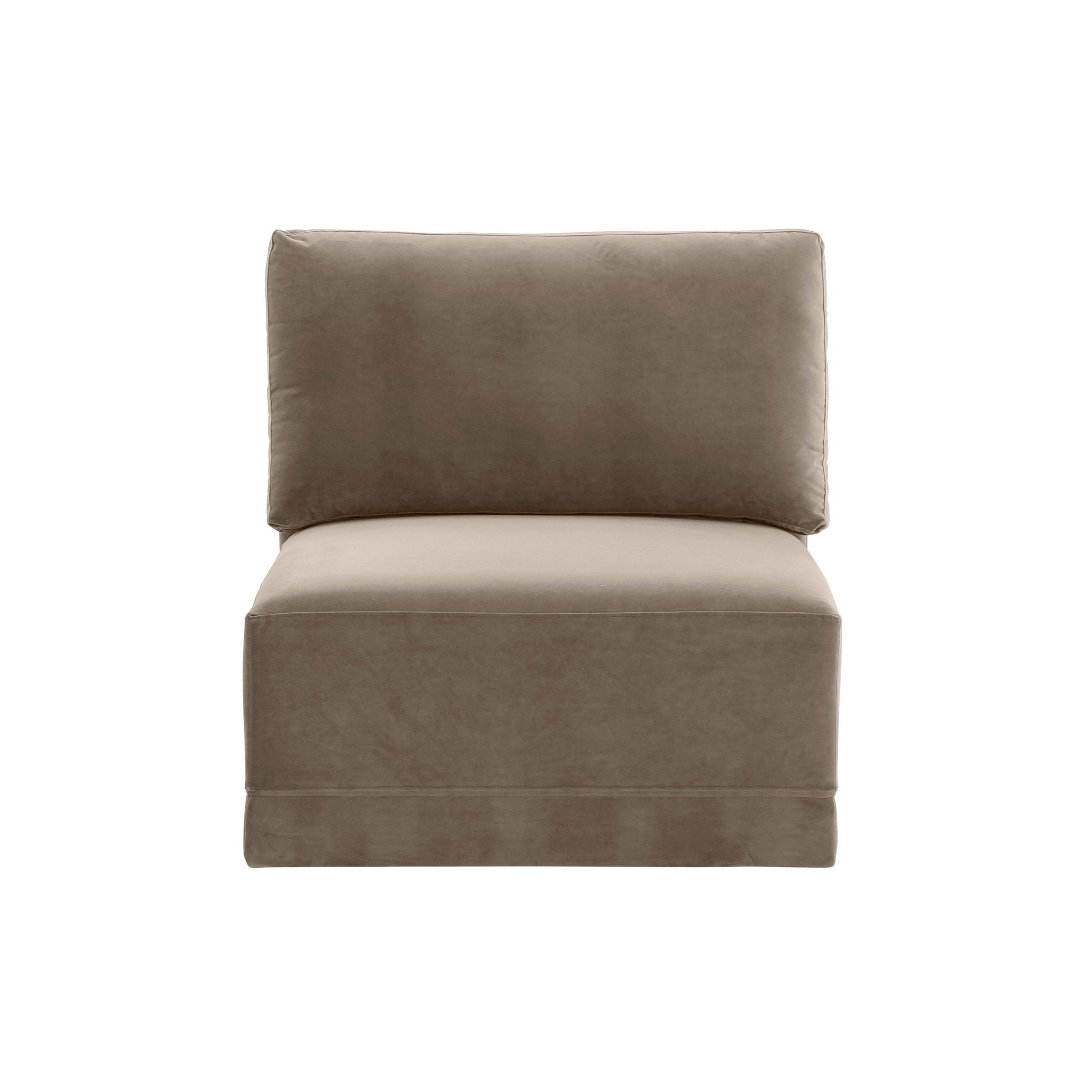 Willow Performance Velvet Modular Armless Chair